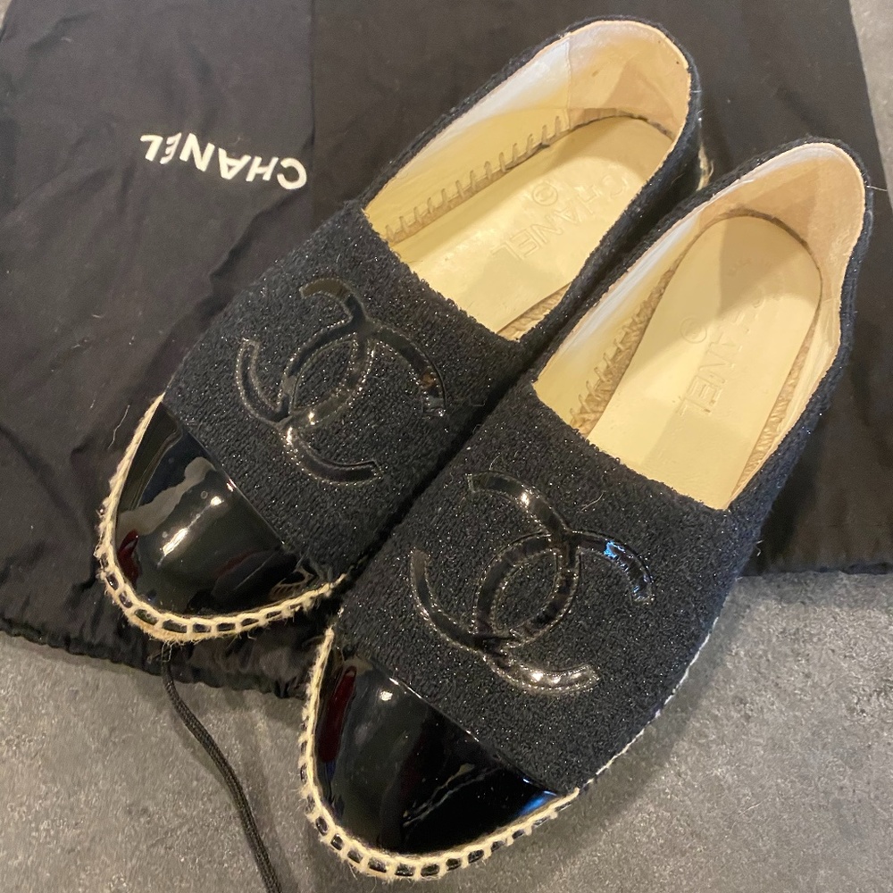 Chanel Patent Leather Espadrilles